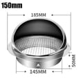 thumbnail image 1 of Évent d'Extraction Externe en Acier Inoxydable Brossé Rond Design à Mailles Fines, 1 of 12