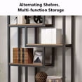 thumbnail image 4 of Tribesigns 5-Shelf Modern Bookshelf, Industrial Etagere Bookcase, Open Display Shelves with Sturdy Metal Frame, Walnut, 4 of 6