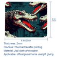 thumbnail image 5 of Crocodile Square Non-Slip Rubber Bottom Printed Desk Mat Mouse Mat Gaming Mousepad Desk Pad - 8.3x9.8 Inch, Suitable for Office and Gaming, 5 of 6
