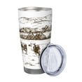thumbnail image 2 of Daiia Cows Grazing On The Meadow 2 Printed 20oz Insulated Coffee Cup with Straw Topper, Fully Spill Proof Travel Coffee Mug, Stainless Steel Tumbler for Work Home Outdoor Car-Straw, 2 of 8