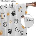 thumbnail image 6 of Dog Paw Print Curtain Bohemia Cartoon Baseball Dog Paw Print and Bones Rod Pocket Blackout Window Treatment for Kids Bedroom Children''s Room Kitchen Home Decor Art Printed Window Drapes 42x63in, 6 of 6