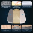 LARROUS Car Memory Foam Heightening Seat Cushion,Tailbone (Coccyx) and Lower Back Pain Relief