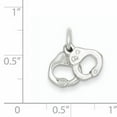 thumbnail image 2 of Sterling Silver Handcuffs Charm QC1014 (11mm x 17mm), 2 of 2