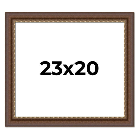 23x20 Copper and Brown Real Wood Picture Frame Width 2 inches | Interior Frame Depth 0.5 inches |