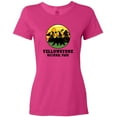thumbnail image 3 of Inktastic Yellowstone National Park with Bear Mountains and Trees Cricle Women's T-Shirt, 3 of 5