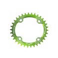 thumbnail image 1 of Greeniant Bicicleta 38T Oval estrecho ancho 104BCD bicicleta de montaña placa de bielas bicicleta rueda de cadena ciclismo platos y bielas placa Ciclismo verde 36T Greeniant OD3200-16B, 1 of 6