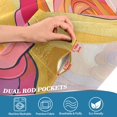 thumbnail image 5 of Yayeee Kitchen Curtains Tier Set of 2 Light Filtering 57"x24" Over Sink Window Panels, Purple Abstract Floral, 5 of 7