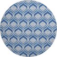 thumbnail image 2 of Addison Rugs Mayfield Premium Machine Washable Transitional Stripes Navy Round Rug, 8' x 8', 2 of 5