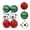 A4#, variant on 3.15 inch, Red White Green Mixed Christmas Ornaments,Shatterproof Wrap Cloth Foam Christmas Ornament Balls for Xmas Christmas Tree Decoration, 6 Count