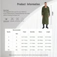 thumbnail image 6 of HULIJA Mens Double Breasted Trench Coat Slim Fit Belted Long Jacket Windbreaker Overcoats Casual Orange S, 6 of 6
