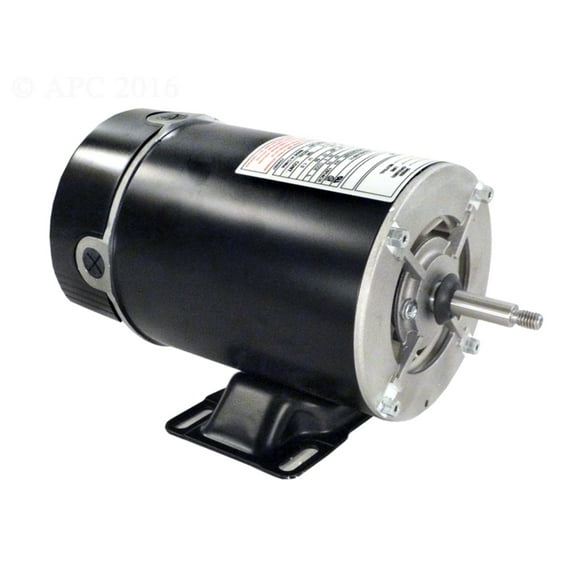 The Pool Supply Shop 2 HP Black and Silver Single Speed Round Flange Pool Motor