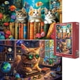 thumbnail image 1 of Puzzle Pixlora Cat para adultos, 1000 piezas, paquete de 2 unidades, bajo el agua, 1 of 5