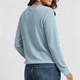 thumbnail image 6 of Stamzod Tops for Women Trendy Crew Neck Long Sleeve Knitted Shirts Fall Fashion Dressy Casual Blouses, 6 of 6