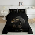 thumbnail image 2 of Feelyou 3D Black Girl Bedding Comforter Set, Western Princess Twin Comforter Sets, Black Gold Hippie Tribal Reversible Bedding Set, Breathable Home Decor, 2-Piece, 2 of 8