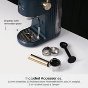 Thyme & Table Barista Mini Espresso Machine with 15-Bar Pressure and Steam Wand, Atlantic Blue
