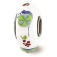 thumbnail image 3 of Reflection Beads Sterling Silver Hand Painted Snails & Grapes Fenton Glass Charm, 3 of 6