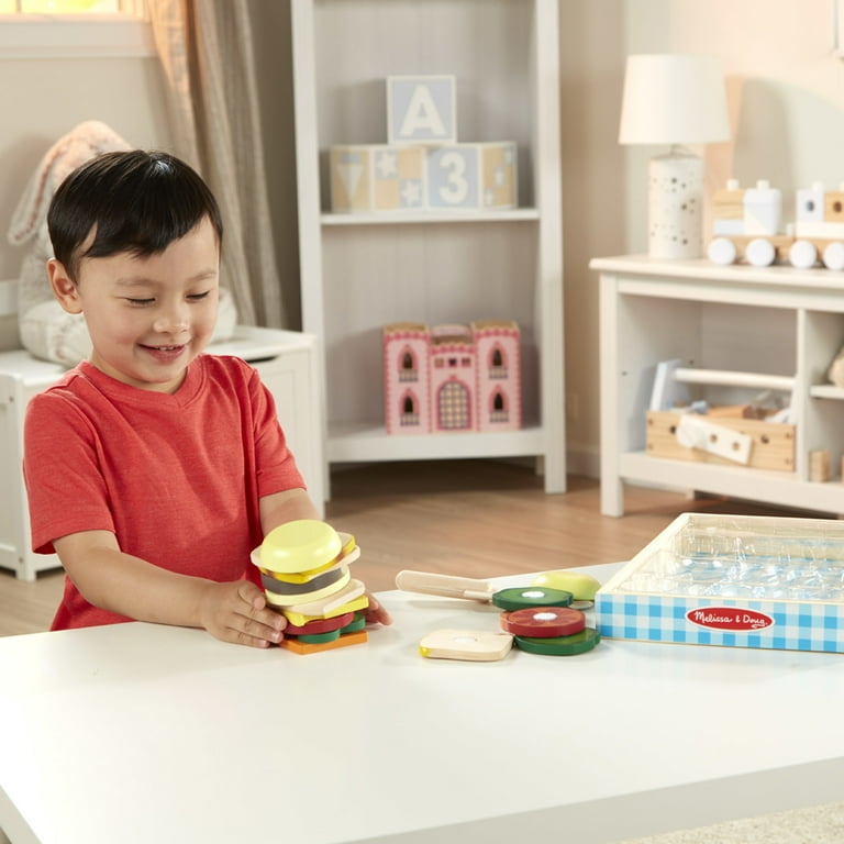 Melissa & Doug Wooden Sandwich-Making Pretend Play Food Set 