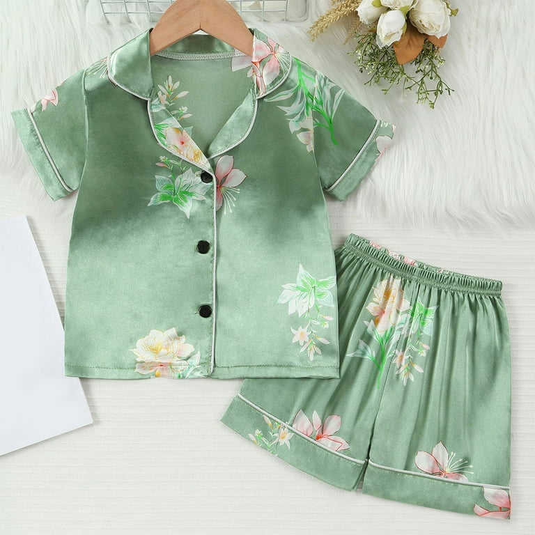 Outfits Baby Girl Toddler Tracksuit Short Sleeve Indoor Cotton