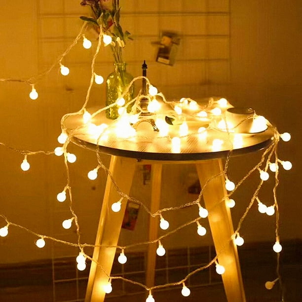 16.4ft Battery Operated LED String Lights, 40 LEDs Globe Decorative