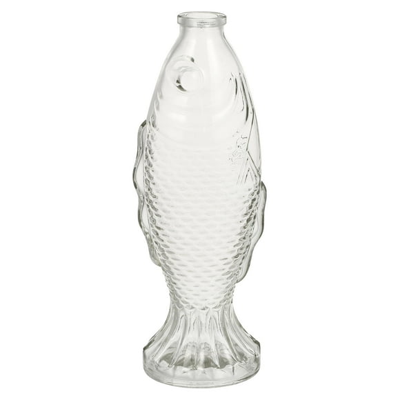 Botella de vidrio en forma de peces Botella de cristal delicada Botella de flores decorativas