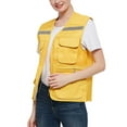 thumbnail image 3 of Fashnice Women Safety Vests WorkWear High Visibility Vest Jacket Fluorescent Construction Yellow 3XL, 3 of 4