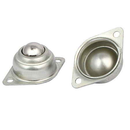 - 14mm Dia Ball Transfer Bearing Unit Casters Universal Wheel Silver Tone 2pcs