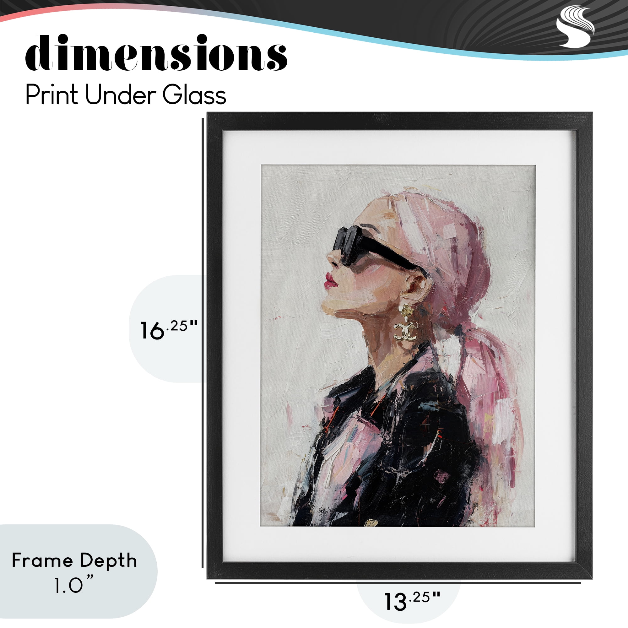 Stupell Industries Pink Daydream Impression Black Framed Print Under Glass, design by Svetlana Aleynikova