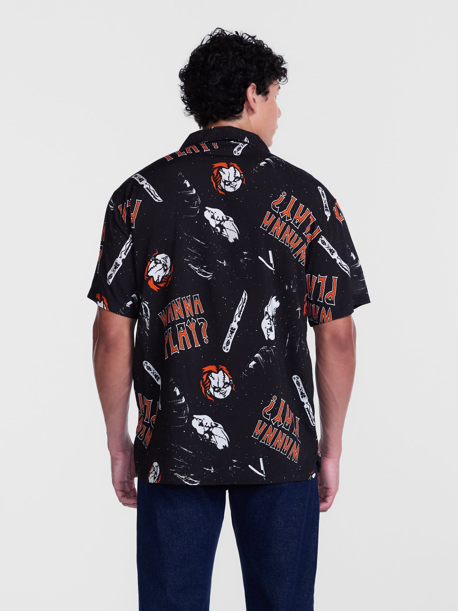 Chucky Men's and Big Men's Graphic Woven Shirt, Sizes S-2XL