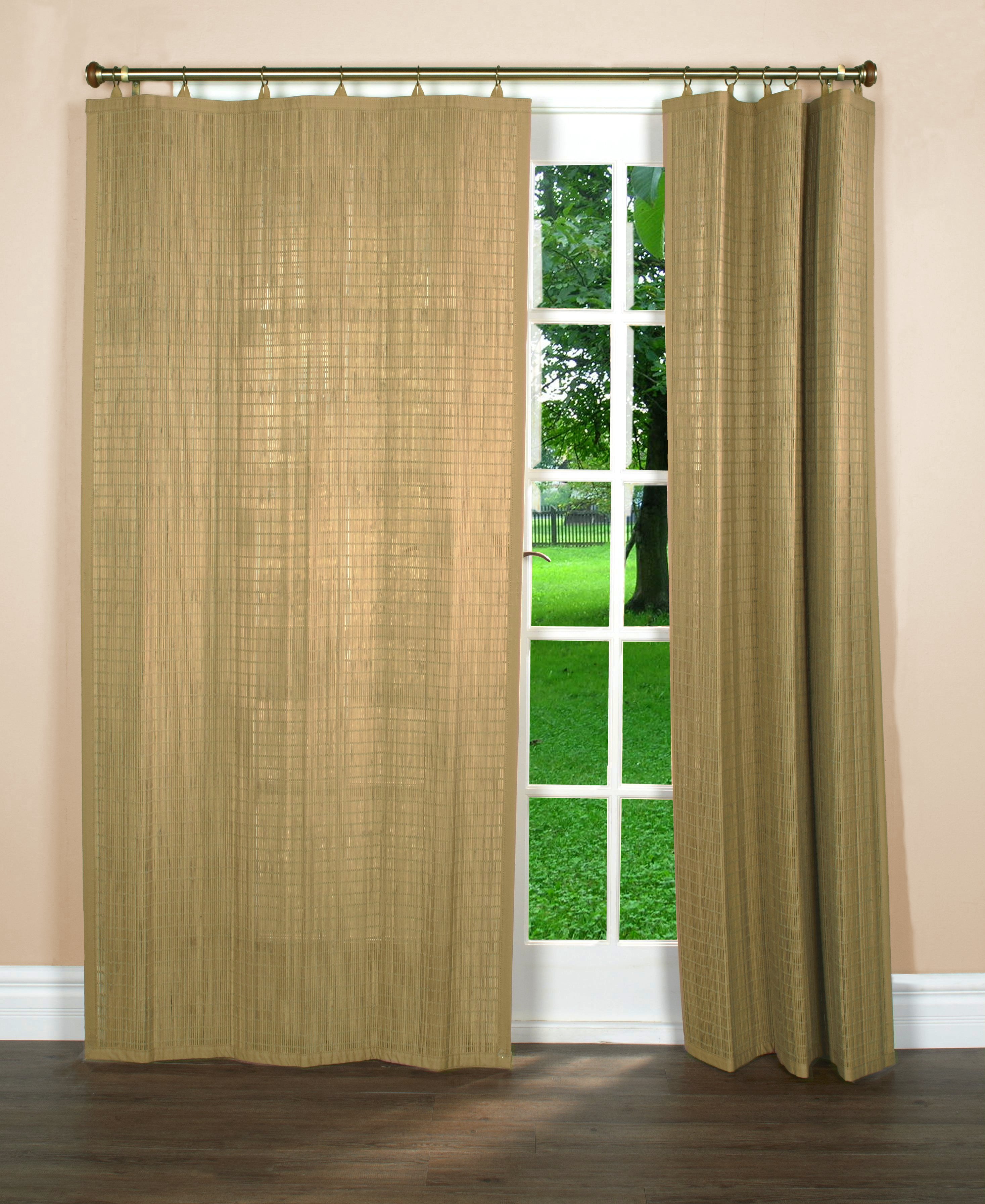 Versailles' Bamboo Wood Curtain Ring Top Panel (40in x 84in) - Walmart.com