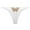 White, variant on XFLWAM Women's Sexy Butterfly Embroidered G-String Y-Back Thong Panties White L
