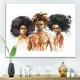 thumbnail image 2 of Designart ' Afro American Fashion Portraits ' Glam Canvas Wall Art Print, 2 of 4