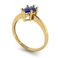 thumbnail image 2 of Clara Pucci 14K Yellow Gold Solid Gold Tanzanite Solitaire Anniversary Ring for Women - 1 cttw Pear Cut, 2 of 7