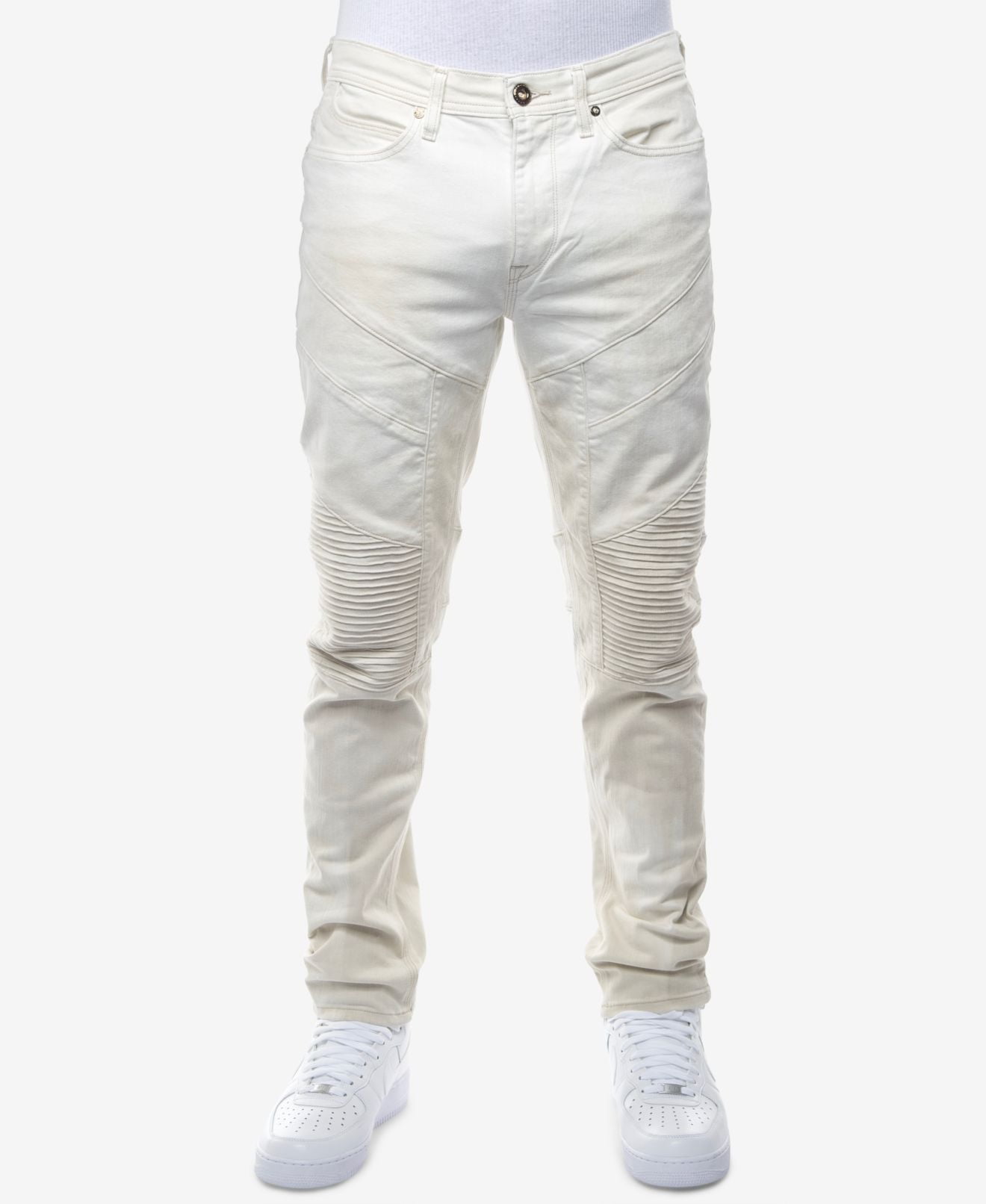 mens cream skinny jeans