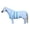 White with Teal Trim, variant on 84" Horse Light Summer Spring Airflow Mesh Neck  73103