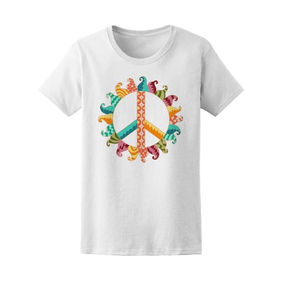 Hippie Vintage Symbol Peace Sign Tee Women's -Image by Shutterstock