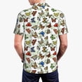 thumbnail image 6 of Wukai Multicolored Butterflies Men’s Polo Shirts,Quick-Dry Athletic Shirt,Classic Fit Shirts-XX-Large, 6 of 8