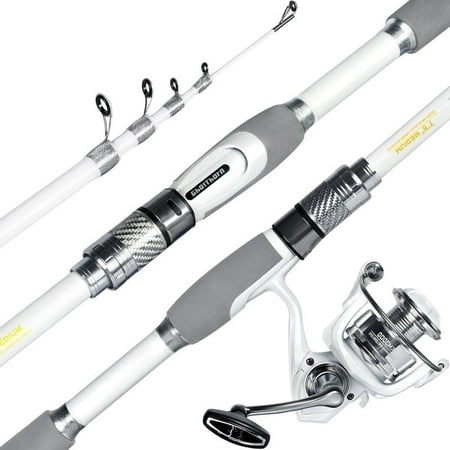 Ghosthorn Fishing Rod and Reel Combo Carbon Fiber Telescopic Fishing Pole Carrier Bag Portable Kit Saltwater Freshwater