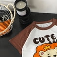 thumbnail image 6 of KPOPLK Baby Boy Summer Clothes 12-18 Months Cute Outfit Summer Kids Patchwork Short Sleeve T-Shirt and Shorts Cool Short Sets Size 3-4 Years,Coffee, 6 of 7