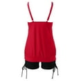 thumbnail image 5 of SKSloeg Two Piece Swimsuit for Women Plus Size Tankini Bathing Suits Tummy Control Two Piece Swimsuits Blouson Modest Swim Tank Top with Boy Shorts Red 5XL, 5 of 5