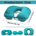 thumbnail image 2 of Inflatable Travel Pillow with TPU and Velvet, Press or Auto Inflate Option, Soft and Washable Cover, Eye Mask, Earplug and Carry Bag Included, U-Shaped Neck Pillow for Multiple Purposes, 2 of 6