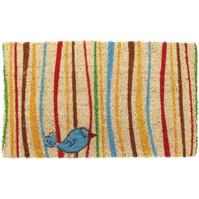 IUC International 949S Little Groovy Bird Hand Woven Coir Doormat