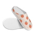 thumbnail image 3 of Wukai Orange Peach Print Women's Indoor Bedroom Slipper Slip On Shoes, Unisex House Shoes with Anti-Skid Sole for Men, Gift for Women Men-46/47, 3 of 7