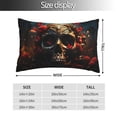 thumbnail image 2 of Salouo Artistic Flower Butterfly Skull Pattern Pillow Cases,1PC Pillow Covers with Envelope Closure Decorative Pillow Case for Bed Couch,Pillows Not Included-14"x20", 2 of 6