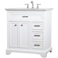 thumbnail image 4 of Elegant Decor Aaron 32" Single Marble Top Bathroom Vanity in White, 4 of 16