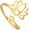 Lotus 2 gold, variant on Trendy Blossom Lotus Flower Ring For Women Om Aum Ohm Symbol Yoga Meditation Promise Lotus Adjustable Ring Chakra Inspirational Jewelry