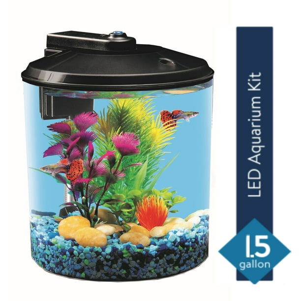 Aqua Culture 1.5Gallon Aquarium Starter Kit with LED Lighting and