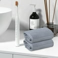 thumbnail image 6 of Dznils 100% Cotton Bath Hand Towels, Ultra Soft Absorbent, 13" x 30", Gray, 2 Count, 6 of 12