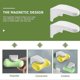 thumbnail image 2 of 2pcs Magnetic Soap Holder Wall Mounted Shower Soap Holder Draining Soap Holder, 2 of 4
