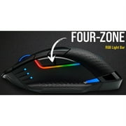 Corsair DARK CORE RGB PRO SE Wireless FPS/MOBA Gaming Mouse with SLIPSTREAM Technology, Black, Backlit RGB LED, 18000 DPI, Optical, Qi wireless charging certified