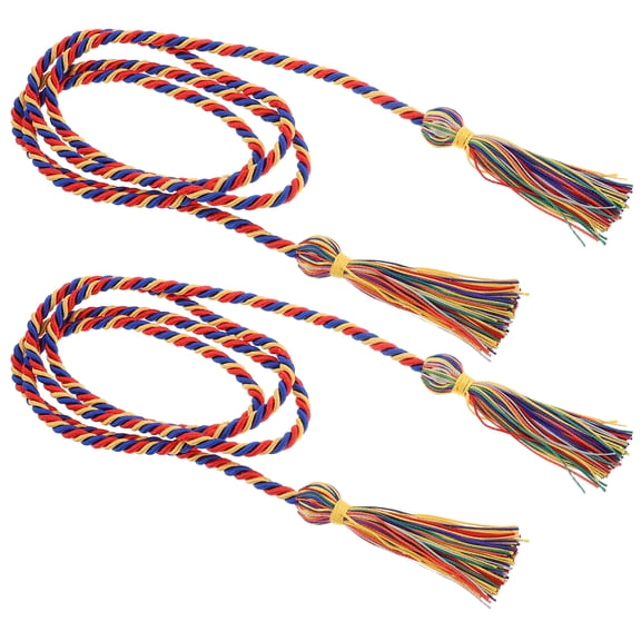 MLINS 2 Pcs Graduation Honor Braided Cords With Sewing Tassels Polyester Honor Cord Bachelor Gown Honor Cord For College Graduation Students